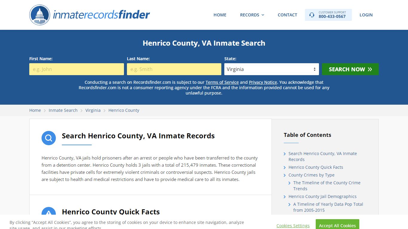 Henrico County, VA Inmate Lookup & Jail Records Online